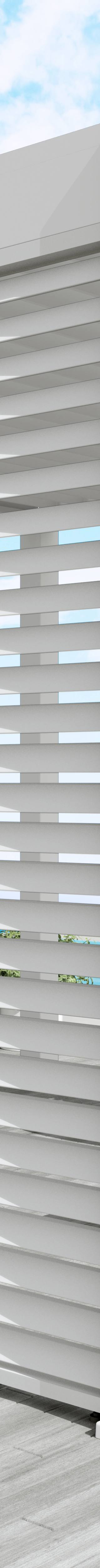 Aluminium overkapping Louvrepaneel 113,3 cm horizontaal wit — 1
