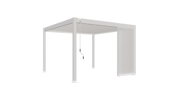 Aluminium overkapping Louvrepaneel 113,3 cm verticaal wit