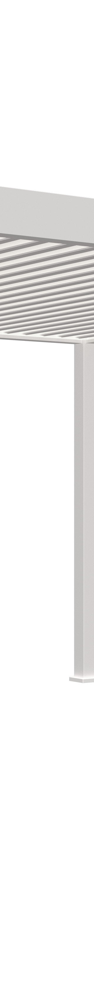 Aluminium overkapping Louvrepaneel 124,5 cm verticaal wit — 1