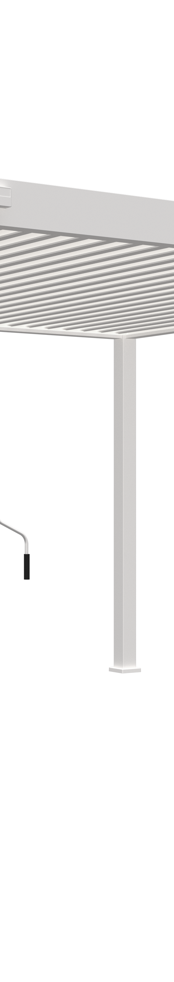 Aluminium overkapping Louvrepaneel 124,5 cm verticaal wit