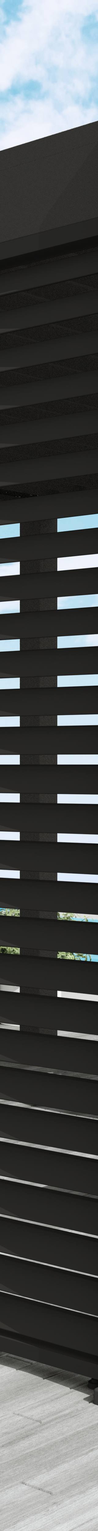 Aluminium overkapping Louvrepaneel 93 cm horizontaal antraciet — 1