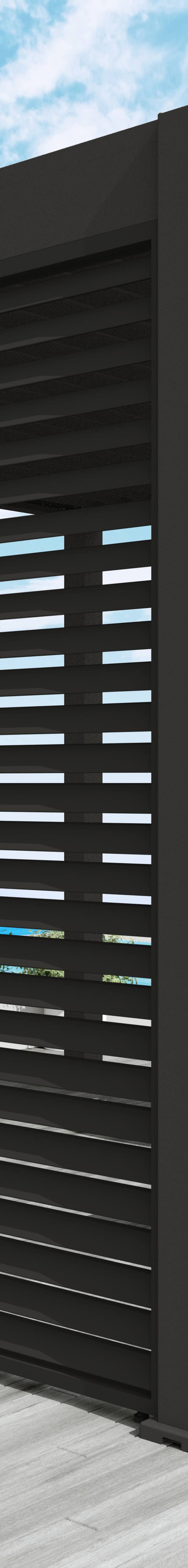 Aluminium overkapping Louvrepaneel 93 cm horizontaal antraciet