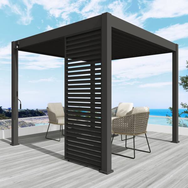Aluminium overkapping Louvrepaneel 93 cm horizontaal antraciet