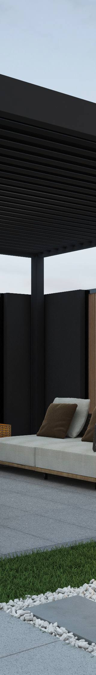 Aluminium overkapping Louvrepaneel 93 cm verticaal antraciet — 1