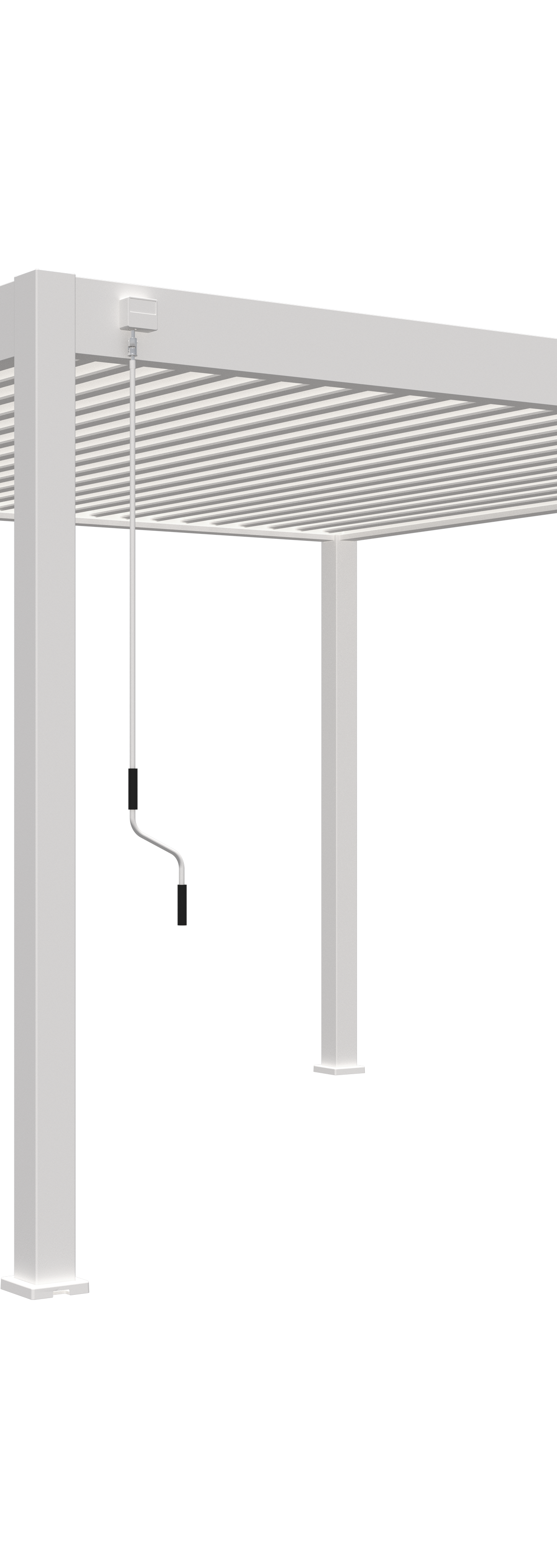 Aluminium overkapping Louvrepaneel 93 cm verticaal wit