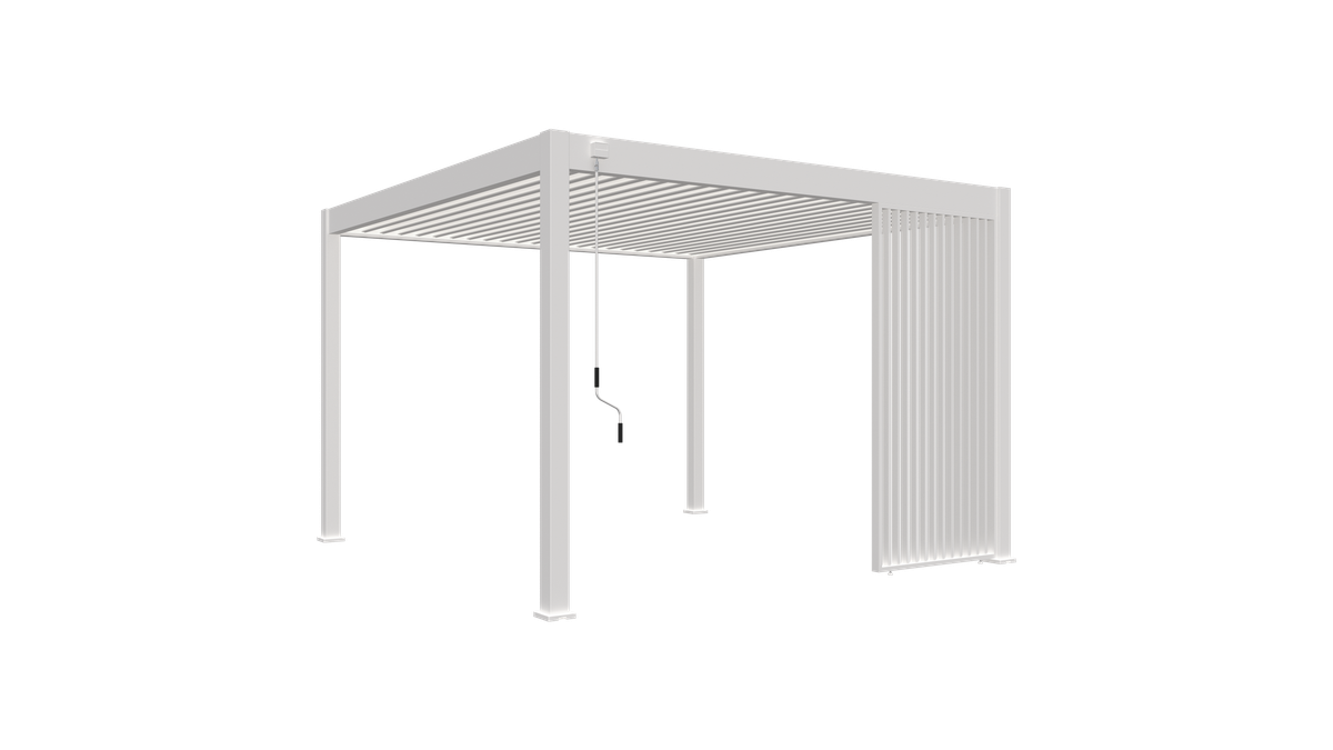 Aluminium overkapping Louvrepaneel 93 cm verticaal wit