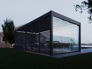 Aluminium overkapping Toronto vrijstaand 360 x 720 x 255 cm antraciet — 1