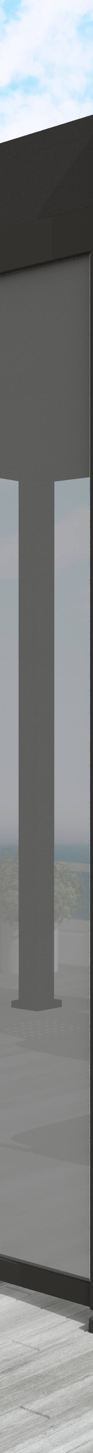 Aluminium overkapping Windscherm 265 cm antraciet — 1