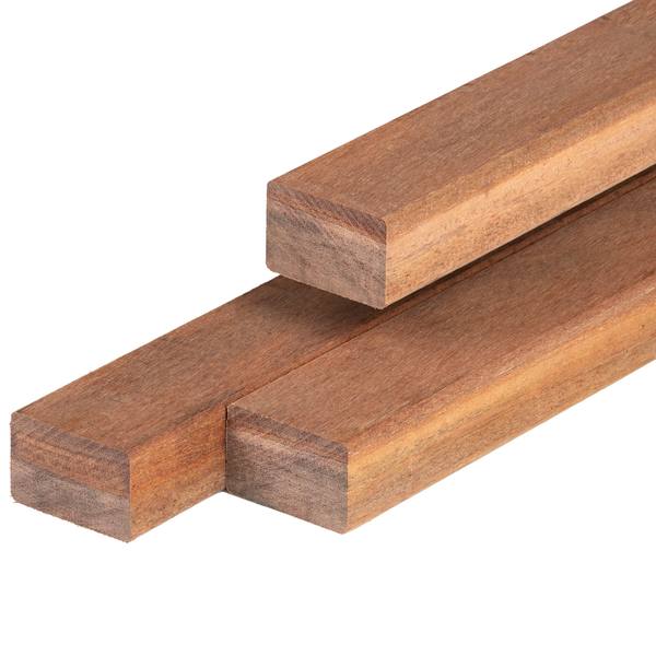 Angelim pedra hardhout regel 4,5 x 7,0 x 500 cm, geschaafd, 4 ronde hoeken