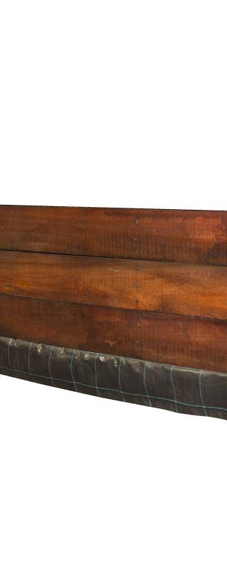 Angelim vermelho hardhout beschoeiingschot 60,0 x 2,0 x 250 cm fijnbezaagd — 1