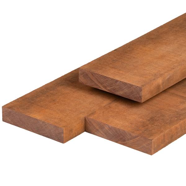 Azobé hardhout bestekhout 4,0 x 20,0 x 200 cm fijnbezaagd