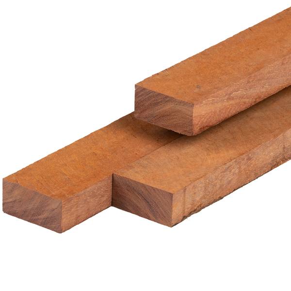 Azobé hardhout bestekhout 4,0 x 7,0 x 400 cm fijnbezaagd