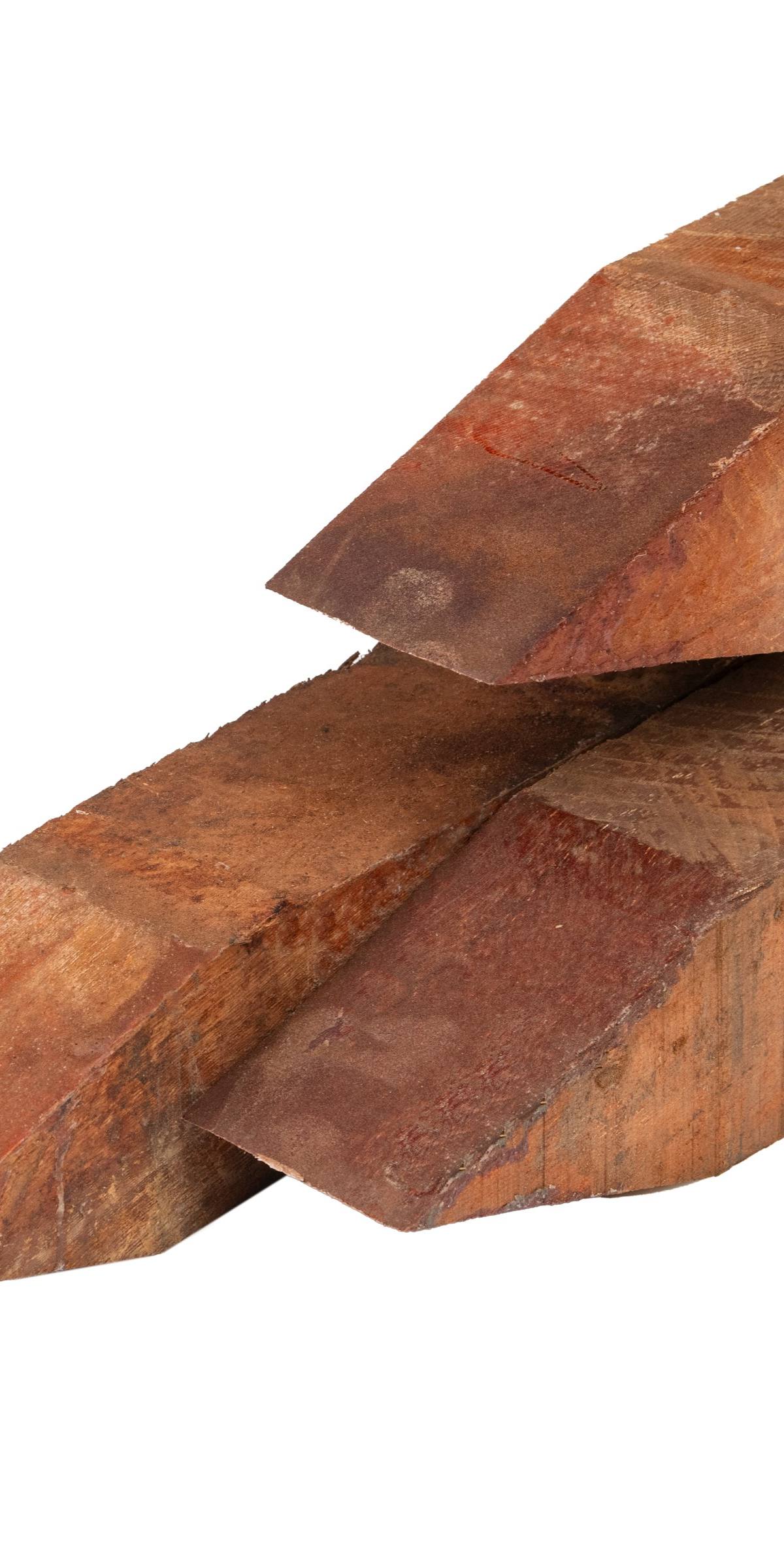 Azobé hardhout paal 4,0 x 4,0 x 60 cm fijnbezaagd, gepunt