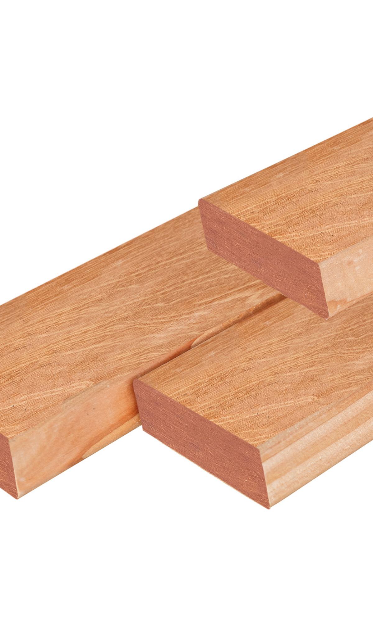 Bangkirai hardhout rhombus profiel 1,6 x 6,8 x 245 cm geschaafd