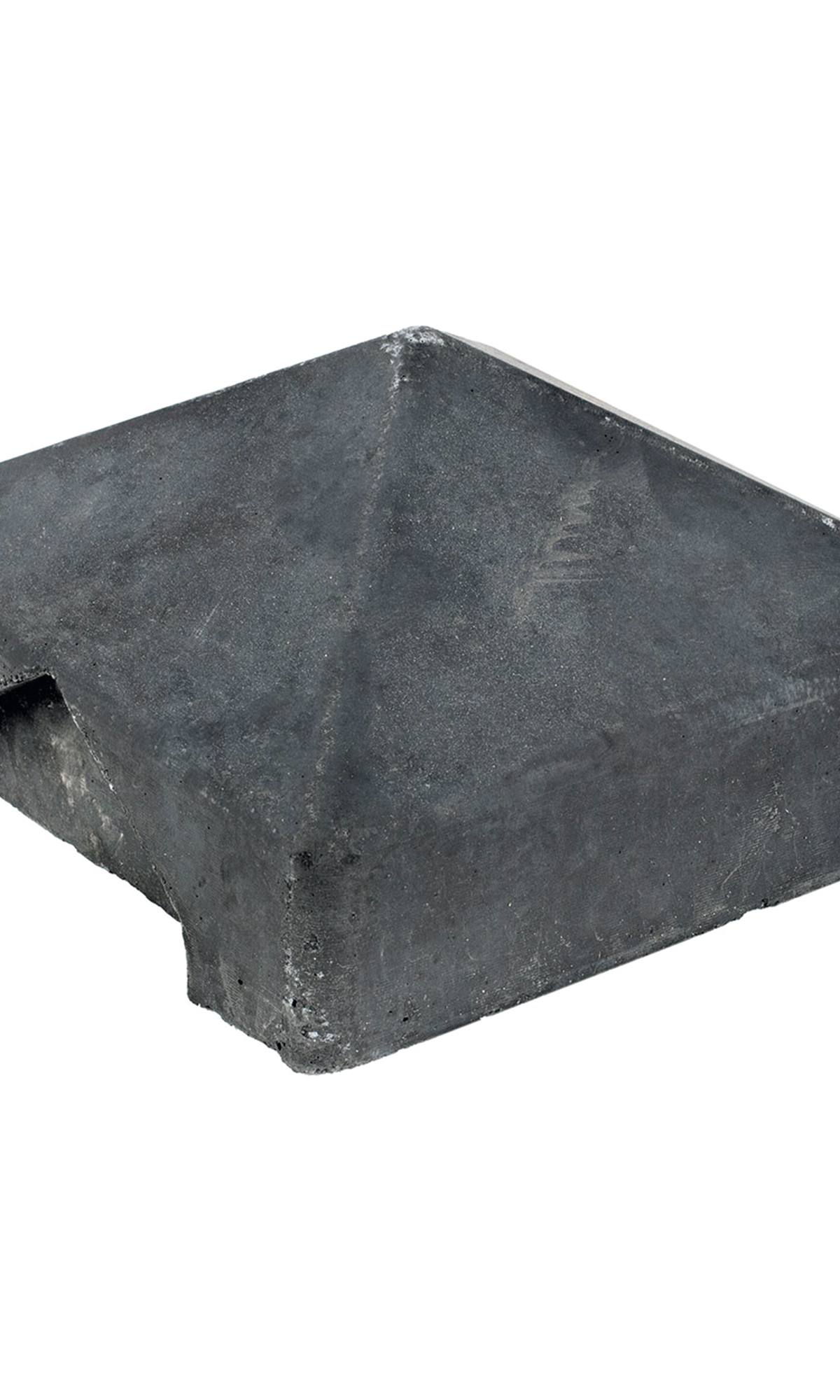 Berton©-afdekpet antraciet diamantkop 14 x 14 x 5 cm tussenmodel