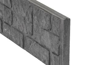 Berton©-motiefplaat smal antraciet H26 x D3,5 x L184 cm romeinsmotief — 1