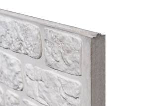 Berton©-motiefplaat smal wit/grijs H26 x D3,5 x L184 cm romeinsmotief — 1