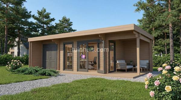 Blokhut Bergen 8x4,2m 44mm