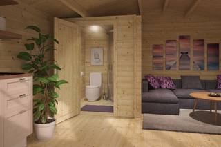Blokhut Toilet/Shower Kit XXL | 28 mm | onbehandeld — 1