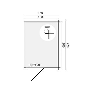 Blokhut - Tuinhuis Aanbouw | 28 mm | vuren bruin geïmpregneerd — 3