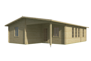 Blokhut - Tuinhuis Canarias | 44 mm | onbehandeld — 4
