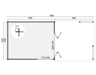 Blokhut - Tuinhuis Casper | 58 mm | vuren Red Class Wood geïmpregneerd — 4