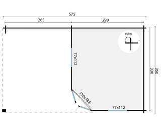Blokhut - Tuinhuis Christoffer | 28 mm | vuren onbehandeld — 3