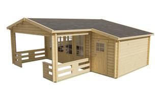 Blokhut - Tuinhuis Coventry | 58 mm | vuren onbehandeld — 4