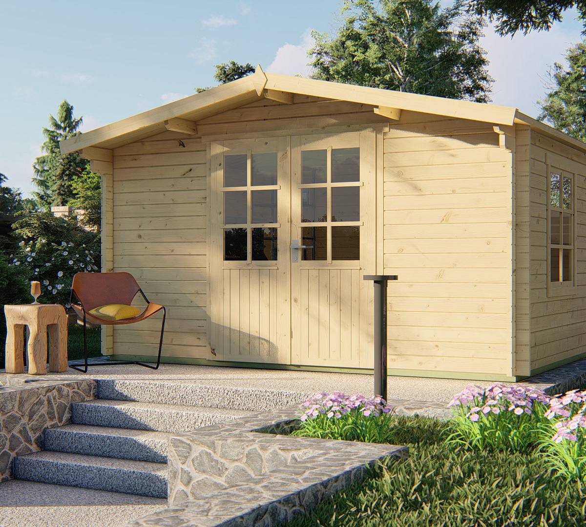 Blokhut - Tuinhuis Dyre | 40 mm | vuren onbehandeld