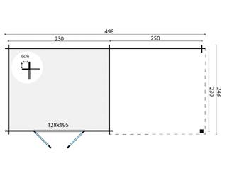 Blokhut - Tuinhuis Eirunn | 28 mm | honinggeel geïmpregneerd — 3