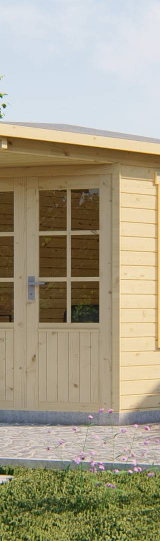 Blokhut - Tuinhuis Emma | 40 mm | vuren honinggeel geïmpregneerd — 1