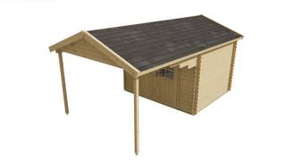 Blokhut - Tuinhuis Georg | 28 mm | vuren bruin geïmpregneerd — 4