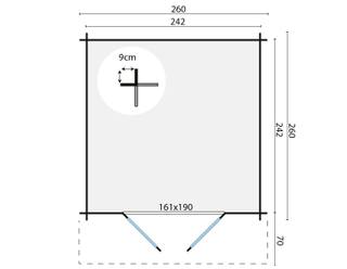 Blokhut - Tuinhuis Gitte | 28 mm | vuren bruin geïmpregneerd — 3