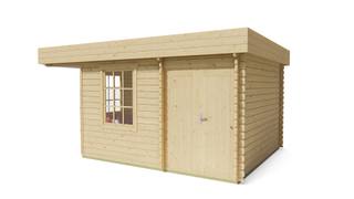 Blokhut - Tuinhuis Helge | 44 mm | vuren grijs geïmpregneerd — 4
