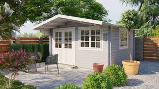 Blokhut - Tuinhuis Inge | 44 mm | vuren grijs geïmpregneerd — 2