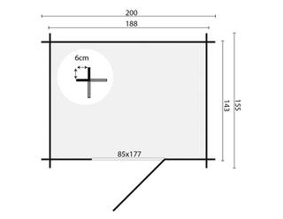 Blokhut - Tuinhuis Irina | 19 mm | vuren onbehandeld — 3