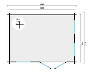 Blokhut - Tuinhuis Jason | 40 mm | vuren honinggeel geïmpregneerd — 3