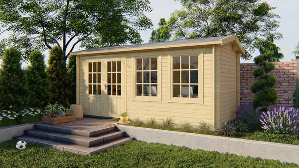 Blokhut - Tuinhuis Justine | 40 mm | vuren onbehandeld