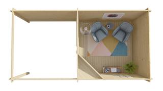 Blokhut - Tuinhuis Jutta | 44 mm | groen geïmpregneerd — 4