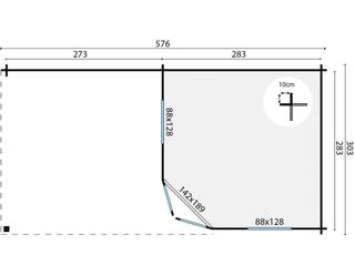 Blokhut - Tuinhuis Jutta | 44 mm | onbehandeld — 3