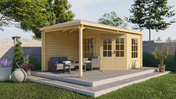Blokhut - Tuinhuis Jutta | 44 mm | onbehandeld