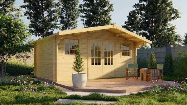 Blokhut - Tuinhuis Karen | 40 mm | onbehandeld