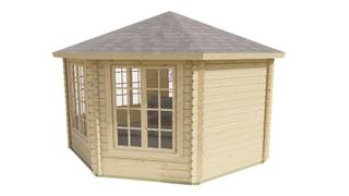 Blokhut - Tuinhuis Lynn | 44 mm | vuren honinggeel geïmpregneerd — 4