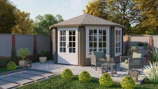 Blokhut - Tuinhuis Lynn | 44 mm | vuren honinggeel geïmpregneerd — 2