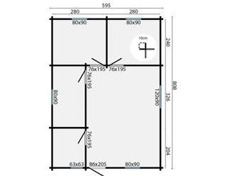 Blokhut - Tuinhuis Malaga | 44 mm | honinggeel geïmpregneerd — 3