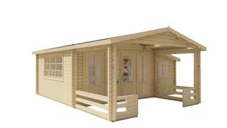 Blokhut - Tuinhuis Manchester | 58 mm | vuren honinggeel geïmpregneerd — 4