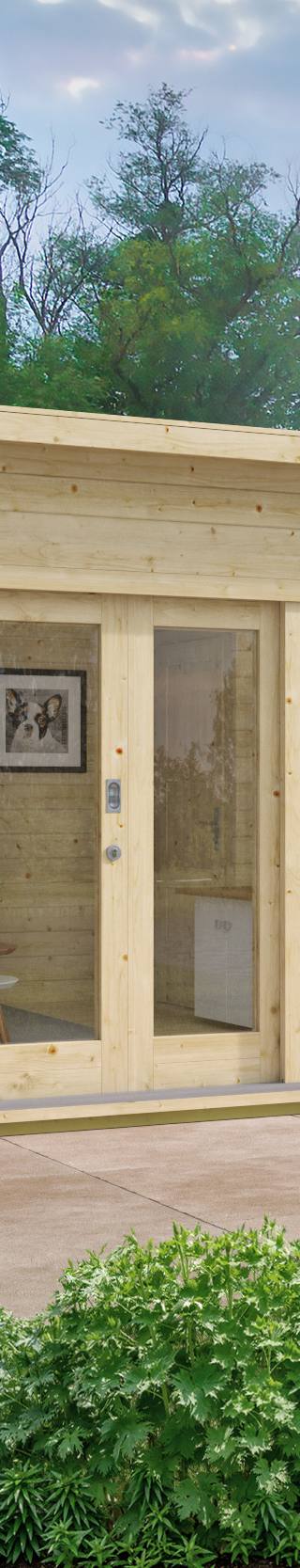 Blokhut - Tuinhuis Meg | 44 mm | honinggeel geïmpregneerd — 1