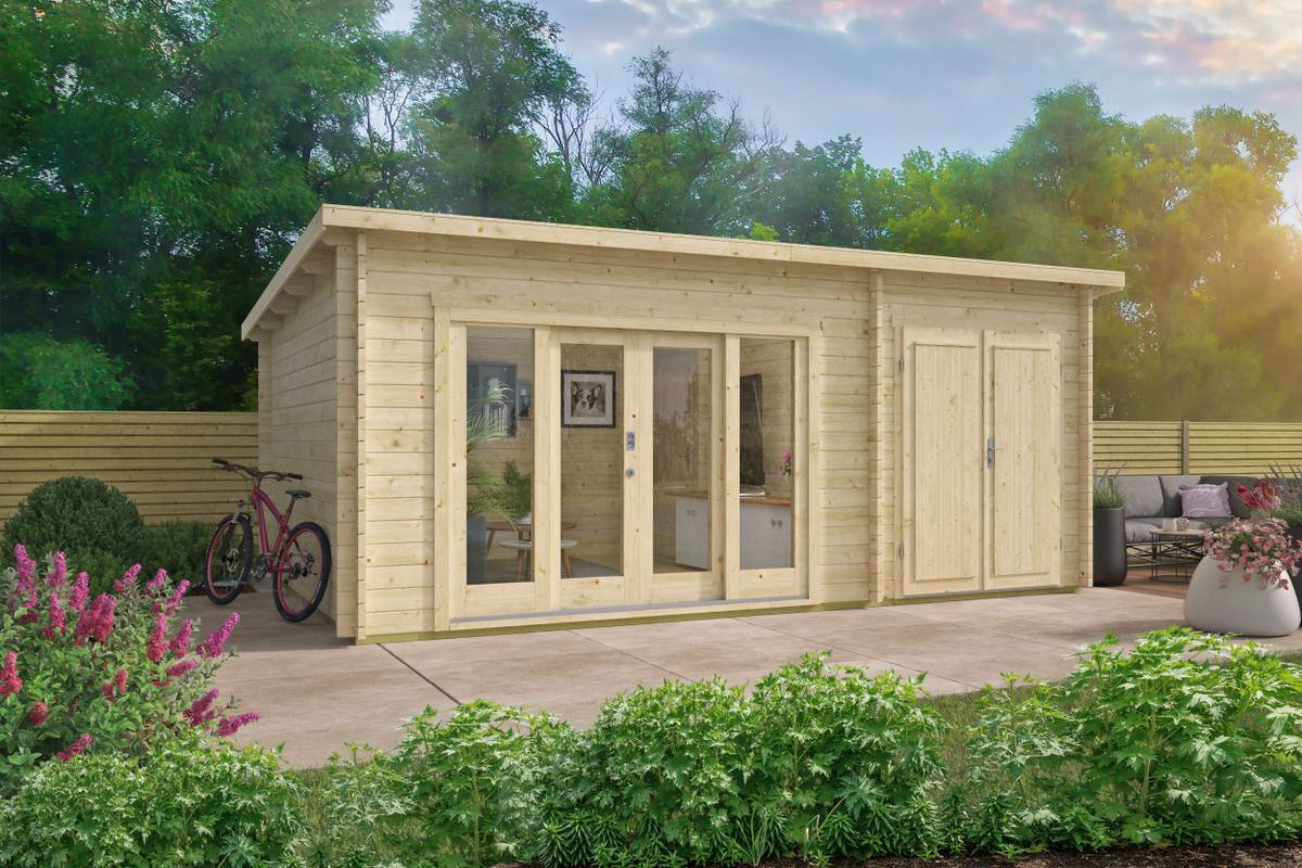 Blokhut - Tuinhuis Meg | 44 mm | onbehandeld
