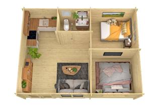 Blokhut - Tuinhuis Moderna | 44 mm | honinggeel geïmpregneerd — 4
