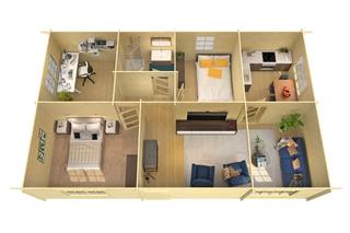 Blokhut - Tuinhuis Navarra | 44 mm | honinggeel geïmpregneerd — 4
